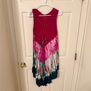 Tropical Tie-Dye Swim Coverup